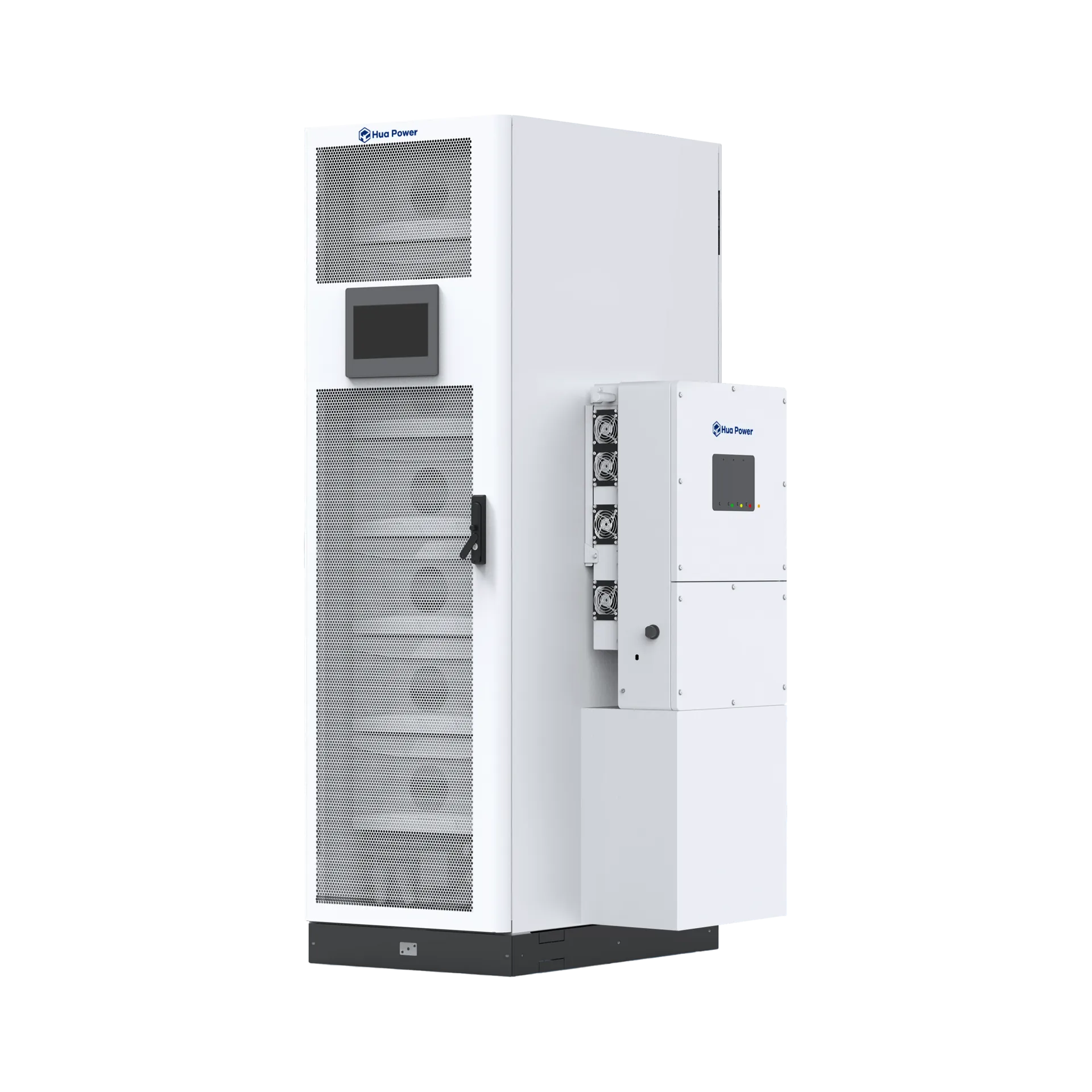 Hua Power C&I cabinet range — HC241 alongside an HC241 AC-coupled retrofit unit