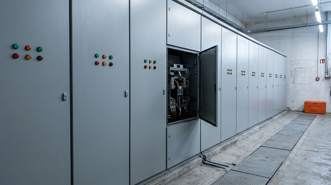 Medium voltage switchgear and feeder breakers used to pick up microgrid load in stages after a black start